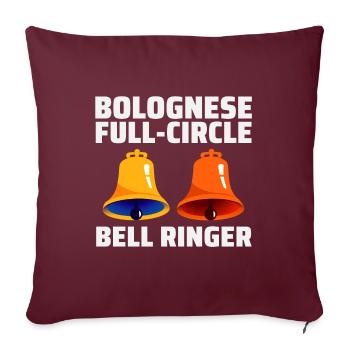 Bolognese Full-Circle Glockenläuter Hobby - Sofakissenbezug 45 x 45 cm - Burgunderrot - Vorne