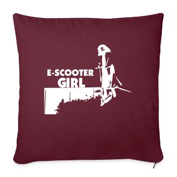 E-Scooter E-Roller Scooter - Housse de coussin décorative 45 x 45 cm - bordeaux - Devant