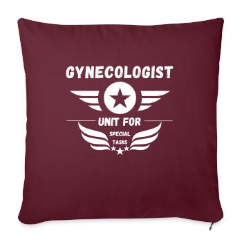 Unité de gynécologue pour les tâches spéciales - Housse de coussin décorative 45 x 45 cm - bordeaux - Devant