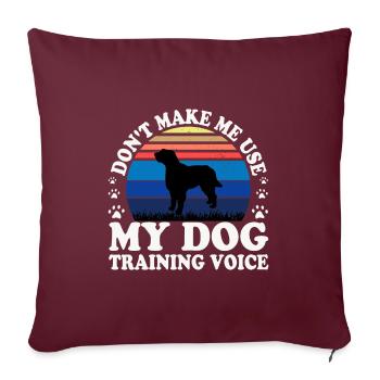 Briquet Griffon Vendeen Dog Silhouette Retro Sun - Housse de coussin décorative 45 x 45 cm - bordeaux - Devant