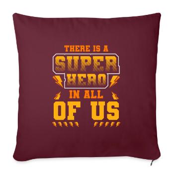 Les sauveteurs de la vie quotidienne aident les bandes dessinées - Housse de coussin décorative 45 x 45 cm - bordeaux - Devant