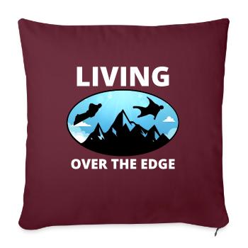 Wingsuit volant Base Jumping Parachutisme Wingsuit - Housse de coussin décorative 45 x 45 cm - bordeaux - Devant