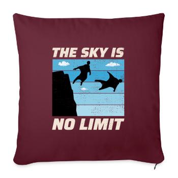 Wingsuit volant Base Jumping Parachutisme Wingsuit - Housse de coussin décorative 45 x 45 cm - bordeaux - Devant