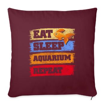 Aquarium Hobby Fisch Haustier - Sofakissenbezug 45 x 45 cm - Burgunderrot - Vorne