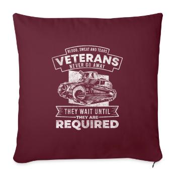 Puissance de feu des armes militaires en acier - Housse de coussin décorative 45 x 45 cm - bordeaux - Devant