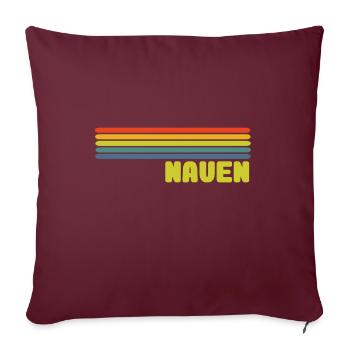 nauen - Sofakissenbezug 45 x 45 cm - Burgunderrot - Vorne