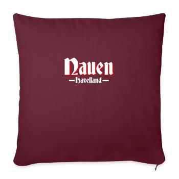 nauen - Sofakissenbezug 45 x 45 cm - Burgunderrot - Vorne
