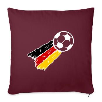 La fusée du football allemand - Housse de coussin décorative 45 x 45 cm - bordeaux - Devant