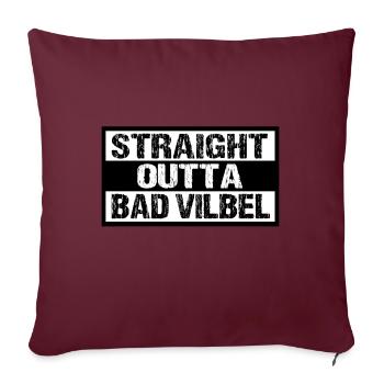 Bad Vilbel - Sofakissenbezug 45 x 45 cm - Burgunderrot - Vorne