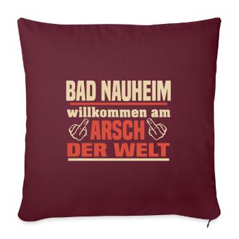 Bad Nauheim - Sofakissenbezug 45 x 45 cm - Burgunderrot - Vorne