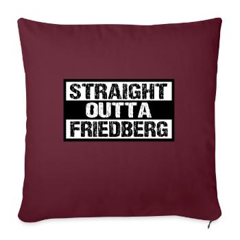 Friedberg in Hessen - Sofakissenbezug 45 x 45 cm - Burgunderrot - Vorne