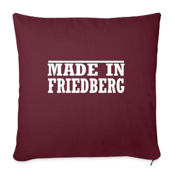 Friedberg in Hessen - Sofakissenbezug 45 x 45 cm - Burgunderrot - Vorne