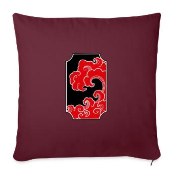 Manga art - Housse de coussin décorative 45 x 45 cm - bordeaux - Devant