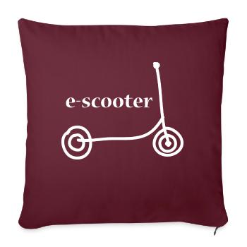 E-Scooter Roller - Sofakissenbezug 45 x 45 cm - Burgunderrot - Vorne
