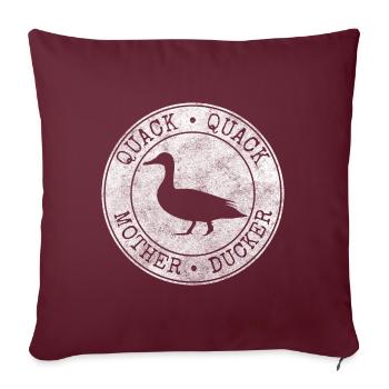 Canetons Bec d’oiseau Nature - Housse de coussin décorative 45 x 45 cm - bordeaux - Devant
