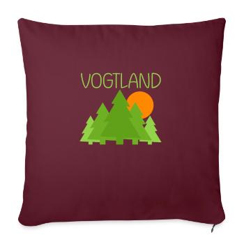 Vogtland - Sofakissenbezug 45 x 45 cm - Burgunderrot - Vorne