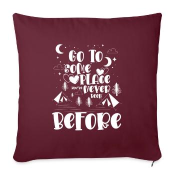 Vacances au grand air Liberté - Housse de coussin décorative 45 x 45 cm - bordeaux - Devant