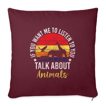 Bien-être animal Amoureux des animaux - Housse de coussin décorative 45 x 45 cm - bordeaux - Devant