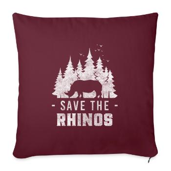 Amoureux des animaux Renoncement à l’amour des animaux - Housse de coussin décorative 45 x 45 cm - bordeaux - Devant