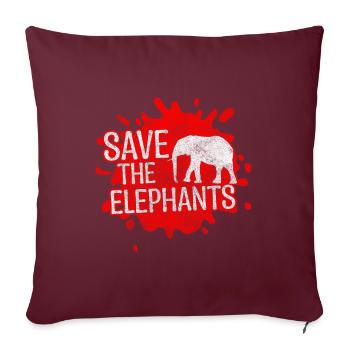 Défenseurs des droits des animaux Sauveteurs d’animaux Protection de l’environnement - Housse de coussin décorative 45 x 45 cm - bordeaux - Devant