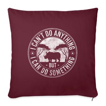 Défenseurs des droits des animaux refuge végétarien refuge pour animaux - Housse de coussin décorative 45 x 45 cm - bordeaux - Devant