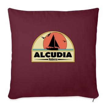 Alcudia - Sofakissenbezug 45 x 45 cm - Burgunderrot - Vorne