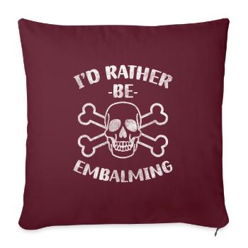 Funeral Funeral Undertaker Décès - Housse de coussin décorative 45 x 45 cm - bordeaux - Devant