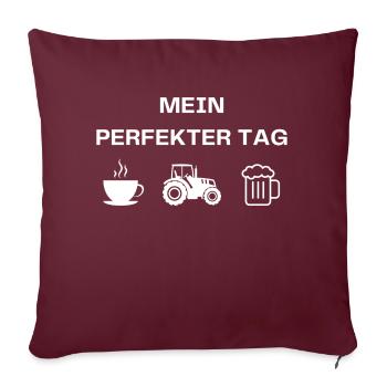 MEIN PERFEKTER TAG - Sofakissenbezug 45 x 45 cm - Burgunderrot - Vorne