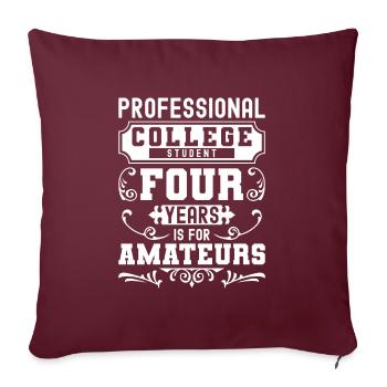Diplôme en administration des affaires - Housse de coussin décorative 45 x 45 cm - bordeaux - Devant