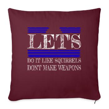 signe de paix paix heureux bday bird enfant humour - Housse de coussin décorative 45 x 45 cm - bordeaux - Devant