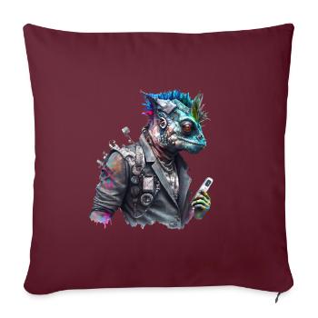CS Cameleon, animal de la collection Cyber Squad - Housse de coussin décorative 45 x 45 cm - bordeaux - Devant