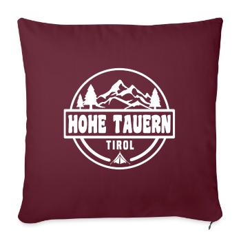 Hohe Tauern - Sofakissenbezug 45 x 45 cm - Burgunderrot - Vorne