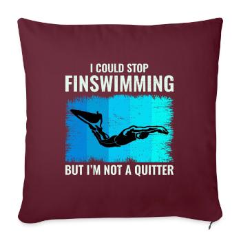 Nageoires Nageoire Nageur Natation Sports nautiques - Housse de coussin décorative 45 x 45 cm - bordeaux - Devant