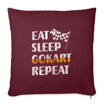 Karting karting piste de kart karting - Housse de coussin décorative 45 x 45 cm - bordeaux - Devant