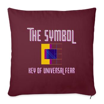 La clé symbolique de la peur universelle - Housse de coussin décorative 45 x 45 cm - bordeaux - Devant