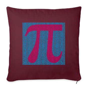 Pi Zahl - Sofakissenbezug 45 x 45 cm - Burgunderrot - Vorne