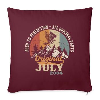 Juillet 2004 Cadeau d’anniversaire Juillet 2004 Original - Housse de coussin décorative 45 x 45 cm - bordeaux - Devant