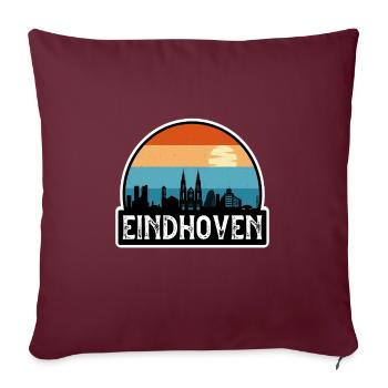 Eindhoven Pays-Bas Flag Skyline Souvenir de voyage - Housse de coussin décorative 45 x 45 cm - bordeaux - Devant