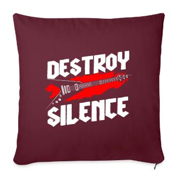 Musique Guitare Death Metal - Housse de coussin décorative 45 x 45 cm - bordeaux - Devant