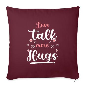 Câlins Relation câline Famille - Housse de coussin décorative 45 x 45 cm - bordeaux - Devant