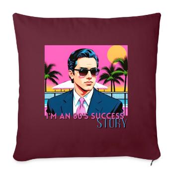 Je suis une réussite des années 80 - Housse de coussin décorative 45 x 45 cm - bordeaux - Devant
