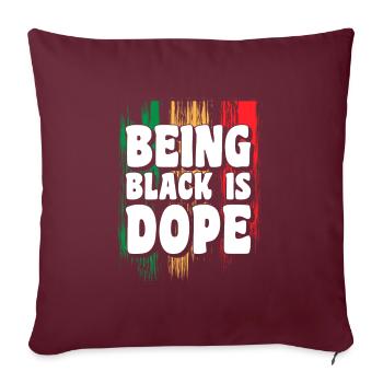 Afrique Culture Kenya Tanzanie - Housse de coussin décorative 45 x 45 cm - bordeaux - Devant