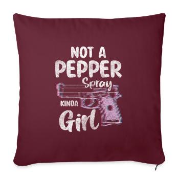 Arme Pistolet Sport Tir Guerre - Housse de coussin décorative 45 x 45 cm - bordeaux - Devant