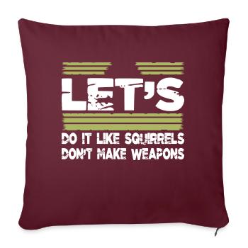 peace movement humor 1960s heart disarmament - Sofa pillowcase 17,3'' x 17,3'' (45 x 45 cm) - burgundy - Front