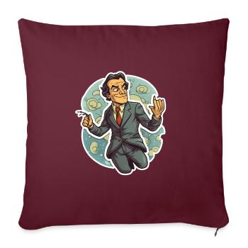 Richard Feynman - Housse de coussin décorative 45 x 45 cm - bordeaux - Devant