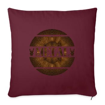 Explosion de métaux lourds en brun rouille - Housse de coussin décorative 45 x 45 cm - bordeaux - Devant
