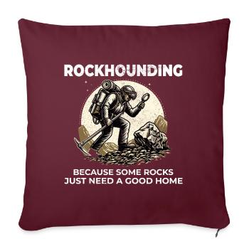 Collectionneur de roches Géologie Collecteur de fossiles - Housse de coussin décorative 45 x 45 cm - bordeaux - Devant
