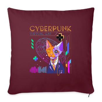 Technologie Android du futur - Housse de coussin décorative 45 x 45 cm - bordeaux - Devant