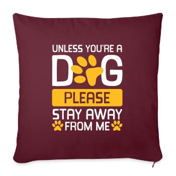Dressage de chiens Sports canins - Housse de coussin décorative 45 x 45 cm - bordeaux - Devant