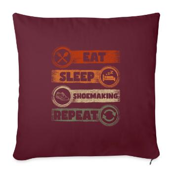 Cordonnier Artisan Original - Housse de coussin décorative 45 x 45 cm - bordeaux - Devant